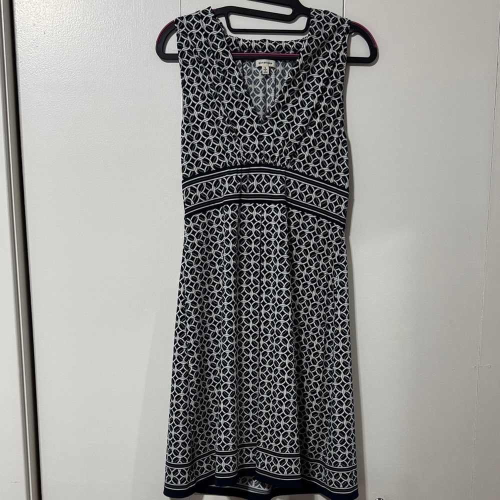 Max Studio Monochrome Patterned Midi Dress